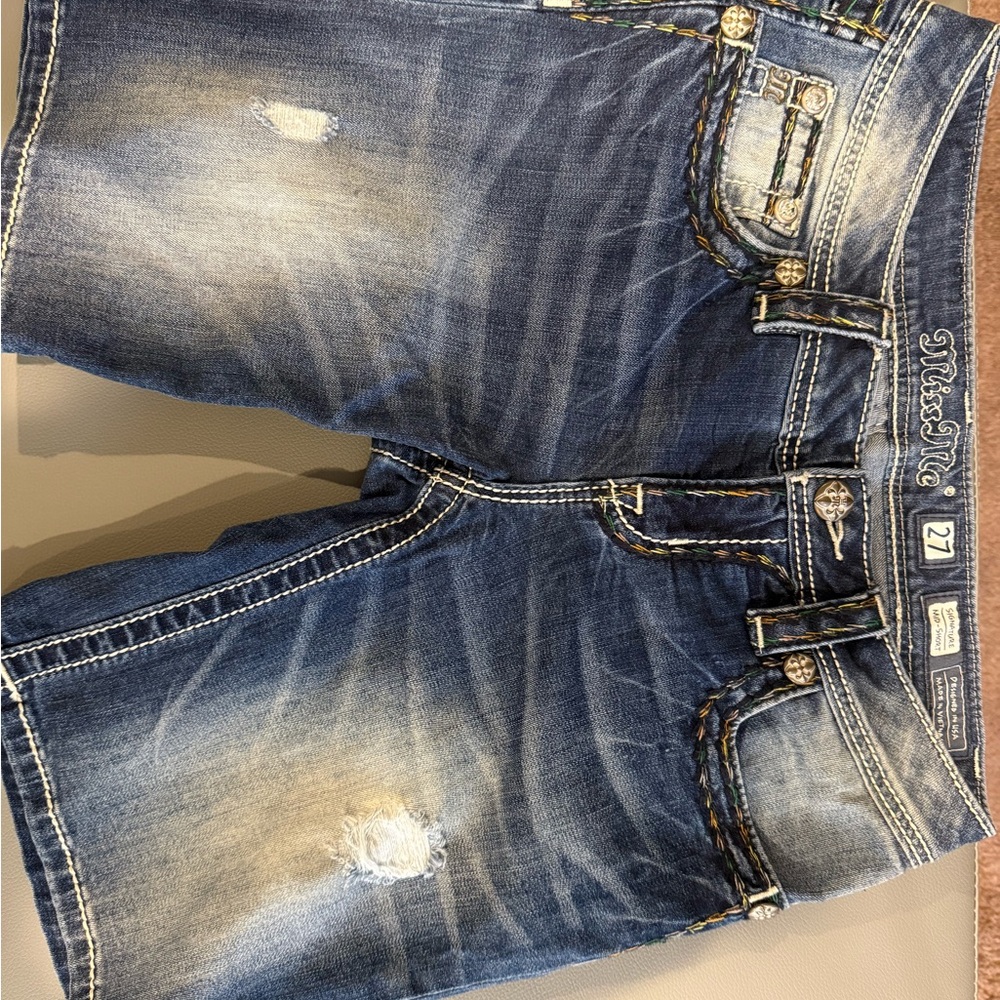 Miss Me Blue Distressed Jeans